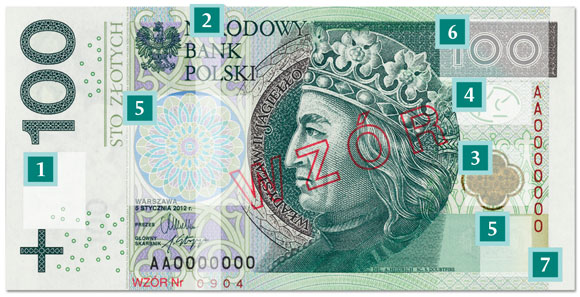 Zmodernizowany banknot 100 zł