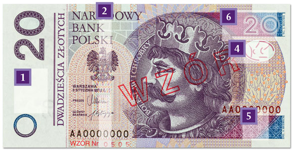 Zmodernizowany banknot 20 zł